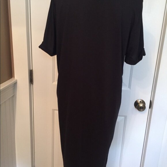 SEE BY CHLOE DRESS BLACK JERSEY KNIT SHIFT ITALY 46 US 10 - Picture 5 of 8